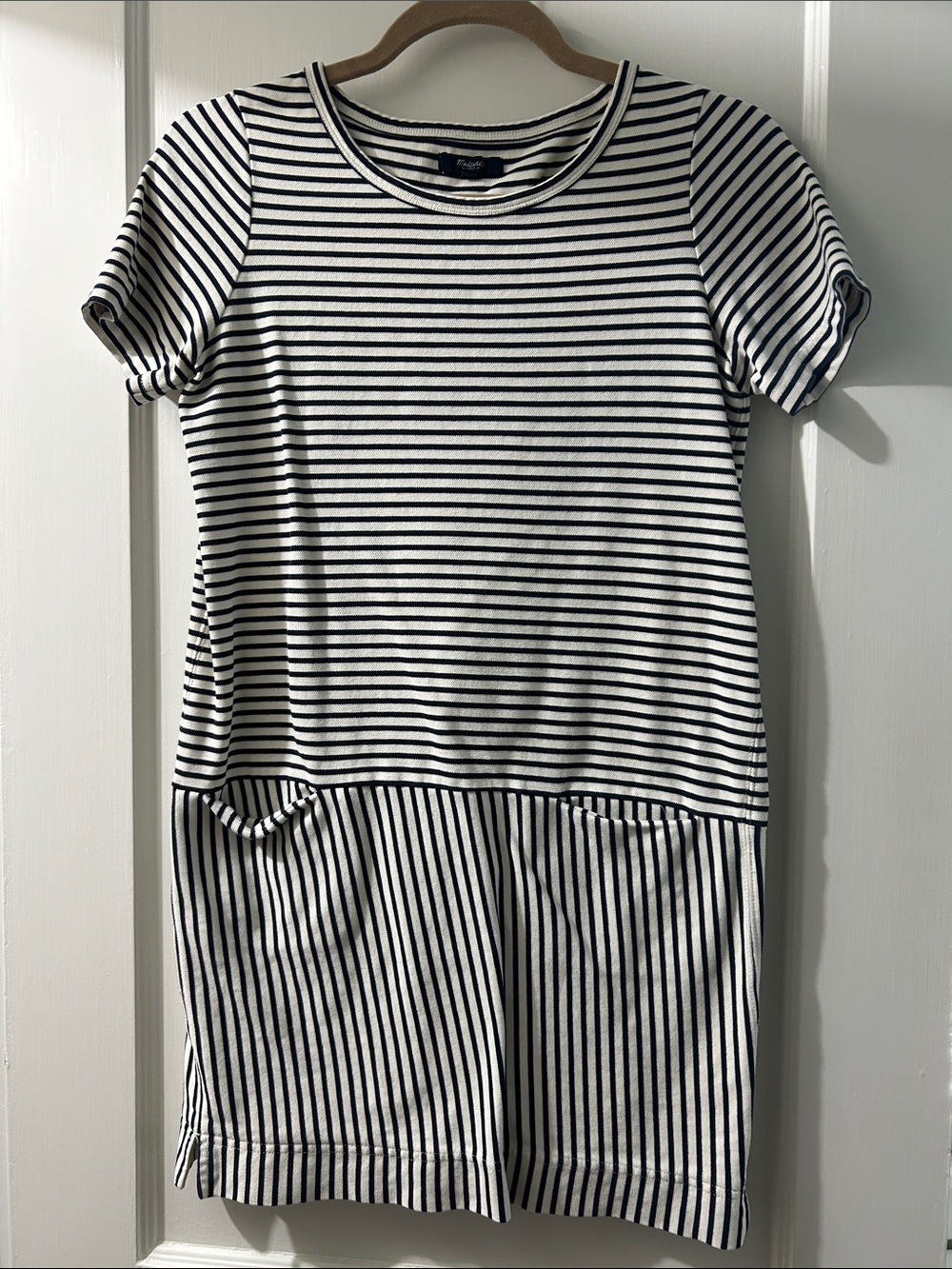 Madewell striped cotton mini dress